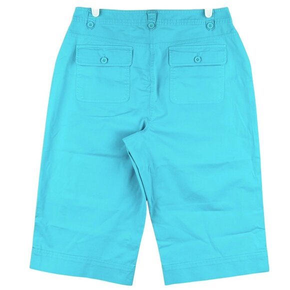 Christopher & Banks Women's Blue Capris Size 10 Stretch Mid Rise Straight Leg - Picture 2 of 12